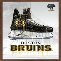 Zidni poster Boston Bruins - drip Skate, 14.725 22.375