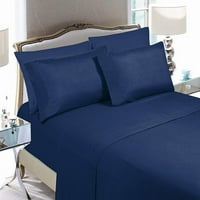 Elegantne udobne posteljine Poliester Twin Twin XL Sapphire plavi set od čvrstog lima