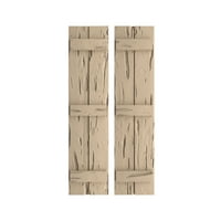 Ekena Millwork 11 W 58 h rustikalna dva ploča pridružila se ploča-n-battenu pecky Cypress fau drvene rolete, pripremljeni