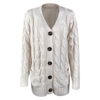 Ženski kaput Plus size ženski pleteni kardigani, labavi, glomazni, omotani džemperi s prevelikim džepovima, Rasprodaja
