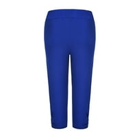 CaicJ Odjeća za žene crossover gamaše s džepovima visoki struk za vježbanje joge hlače plave, 5xl