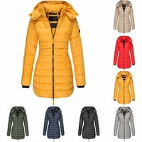 Zimska korejska verzija novih žena pamučna vitka jakna s oblogama žuta xxl