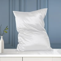 Jedinstvene ponude svilene jastuke s patentnim zatvaračem, standardno, ledeno bijelo