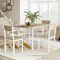 Set za trčanje, stol od drvenog kapljice sa stolicama sa stolicama, kućna blagovaonica set za mala mjesta, kuhinjski