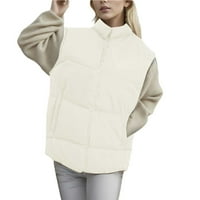 KPOPLK ženska zimska jakna od jakne za vjetrove vjetrove žene Moda čvrsta kratka podstavljena jakna s labavom