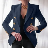 Kaput za žene Elegantni poslovni uredski rad solidna boja i zimske bluze
