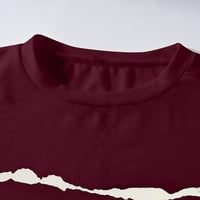 Knosfe Dressy vrhovi za žene čišćenje dugih rukava plus size tunika Twimheirt Stripe Print Lagani pulover žena