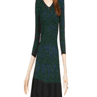 Taylor haljina džempera za ispis sa životinjskim tiskama zelena veličina mala