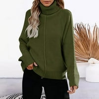 Riforla žene kornjače džemperi dugi rukavi ležerni predimenzionirani pulover pleteni vrhovi ženski pulover džemper