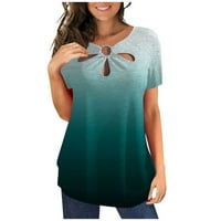 Ženski ljetni vrhovi u prodaji ispod 5 USD ženske modne casual majice s printom Plus veličine sa slikovitim cvjetnim