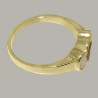 14k žuto zlato britanske proizvodnje, pravi ženski prstenovi od granata i opala - opcije veličine-veličina 5,75