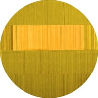 Ahgly Company Unutarnji okrugli sažetak žutih prostirki za suvremene površine, 6 'krug
