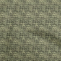 Oneoone pamučni popin crna tkanina geometrijska tkanina za šivanje po dvorištu tiskana DIY odjeća za šivanje opskrbe