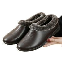 ; / Ženske lagane zimske ravne cipele bez zatvaranja radne prozračne tople Ležerne cipele s okruglim nožnim prstima