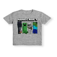 Minecraft Boys Grafički gumb i majica s kratkim rukavima, 2-pak, veličine XS-XXL