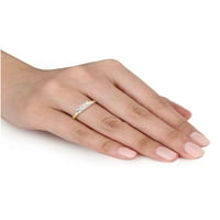 Carat T.W. Dijamant 14K žuto zlato zaručnički prsten s tri kamena