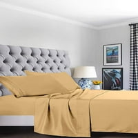 Set za krevet - posteljina s brušenom mikrofibrom - listovi za posteljinu i jastučnice - duboki džepovi - Lagano