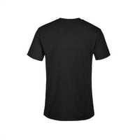 Muška crna majica s uzorkom-dizajn Od ispod 5 inča