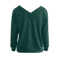 Pgeraug džemperi za žene jesen žena Nova labava pulover od solidne boje dugih rukava ženski dugi rukavi vrhovi