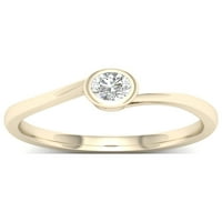 1 5CT TDW Diamond 10K žuto zlato Pasijans obećanje prsten