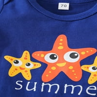 Ljetna odjeća za malu djecu s printom morske zvijezde casual tops + kratke hlače labavi kućni kombinezon za bebe