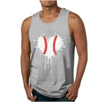 Ljetne košulje za muškarce, novi Baseball dres s printom od 3 inča, ležerna sportska majica bez rukava, Majica