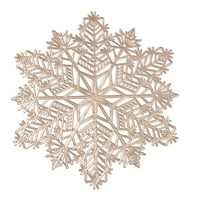 Fnohiji božićni pokloni Kuhinja Očistinja Zlatna šuplja snježna pahuljica Pvc Hotel Decorator Stol Mat
