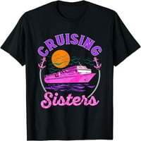 Slatke sestre krstarice, žene, djevojke, ljubitelji krstarenja, jedrenje, majica, Crna, mala
