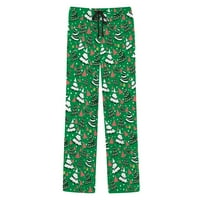 Povremene hlače za muškarce božićne ležerne hlače pidžama hlače s crtanjem i džepovima božićni poklon