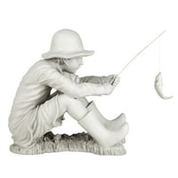 Otišao ribolovni kip ribara ,: lb., lijevanje u smolu za kvalitetu dizajnera