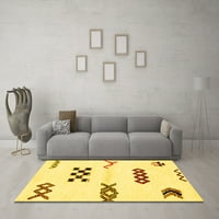 Moderni tepisi od 6 stopa, Jednobojni žuti, kvadratni 6 stopa