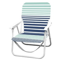 Karipska plaža za plažu Joe: Stolice i kišobran na plaži - Plava zelena pruga