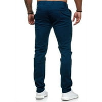 Muške sportske hlače za trčanje lagane planinarske Radne hlače ulične hlače u tamnoplavoj boji