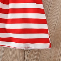 Haljina za čišćenje mališana, dječje djevojčice oblače haljine na plaži casual bez rukava američka zastava Princess