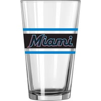 Miami Marlins, 16 oz. Prugasta čaša od pinte