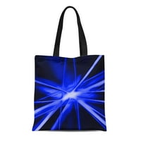 Platnena torba neobične plave boje sa apstraktnim dizajnom bolo airbrush, torba za rame za višekratnu upotrebu,