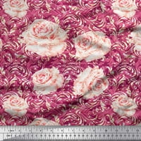 Soimoi pamučna voile tkanina Provjera i ruže cvjetna otiskana tkanina za zanat