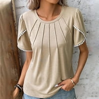 Ženska košulja bluza moda ljeto proljeće Kratki rukav Okrugli vrat preveliki široke obične bluze Ženske casual