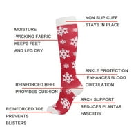Kompresijske čarape za muškarce i žene, najbolje za trčanje, sportski biciklizam, božićno slikanje
