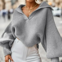 Ženski pulover džemper Toplo modno čvrsto pleteni ovratnik gornji jesenski zimski džemper za žene za žene