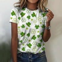 Smiješno Dan svetog Patrika vrhovi Djevojčica Ženska majica shamrock majica sretna učiteljica majica irska zelena