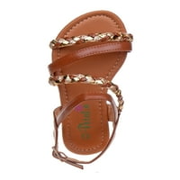 Trendi pletene sandale od pletiva s svjetlucavim naramenicama za gležnjeve