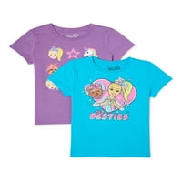 Jojo Siwa Girls Grafičke majice, 2-pack, veličine 4- & Plus