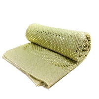 Shason Textile 37,5 ”1. MARDS Širok šljokica pleteni šljokica holografska tkanina, zlato
