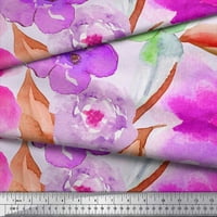 Soimoi pamučna kambrična tkanina cvijeta akvarel tkanina tkanina po dvorištu široka