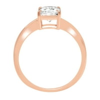 18k prsten od ružičastog zlata od 18k s prozirnim simuliranim dijamantom sjajnog reza od 8,75