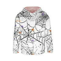 Muške kapuljače dukserice labave pulover udoban modni pauk webs dugi rukavi vrhovi posada za vrat majice casual