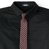 Modna rastezljiva poplin haljina, majica i kravata, Set, veličine 4-18