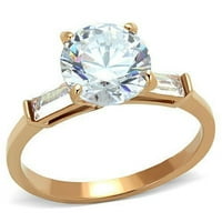 Ženski prsten od ružičastog zlata, Dječji prsten od nehrđajućeg čelika, kubični cirkonij razreda, u prozirnoj