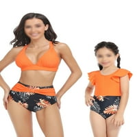 Grianlook majka i kćerka obitelj odgovarajuće kupaće kostime dva plivačka bikini set bez rukava bez rukava-child